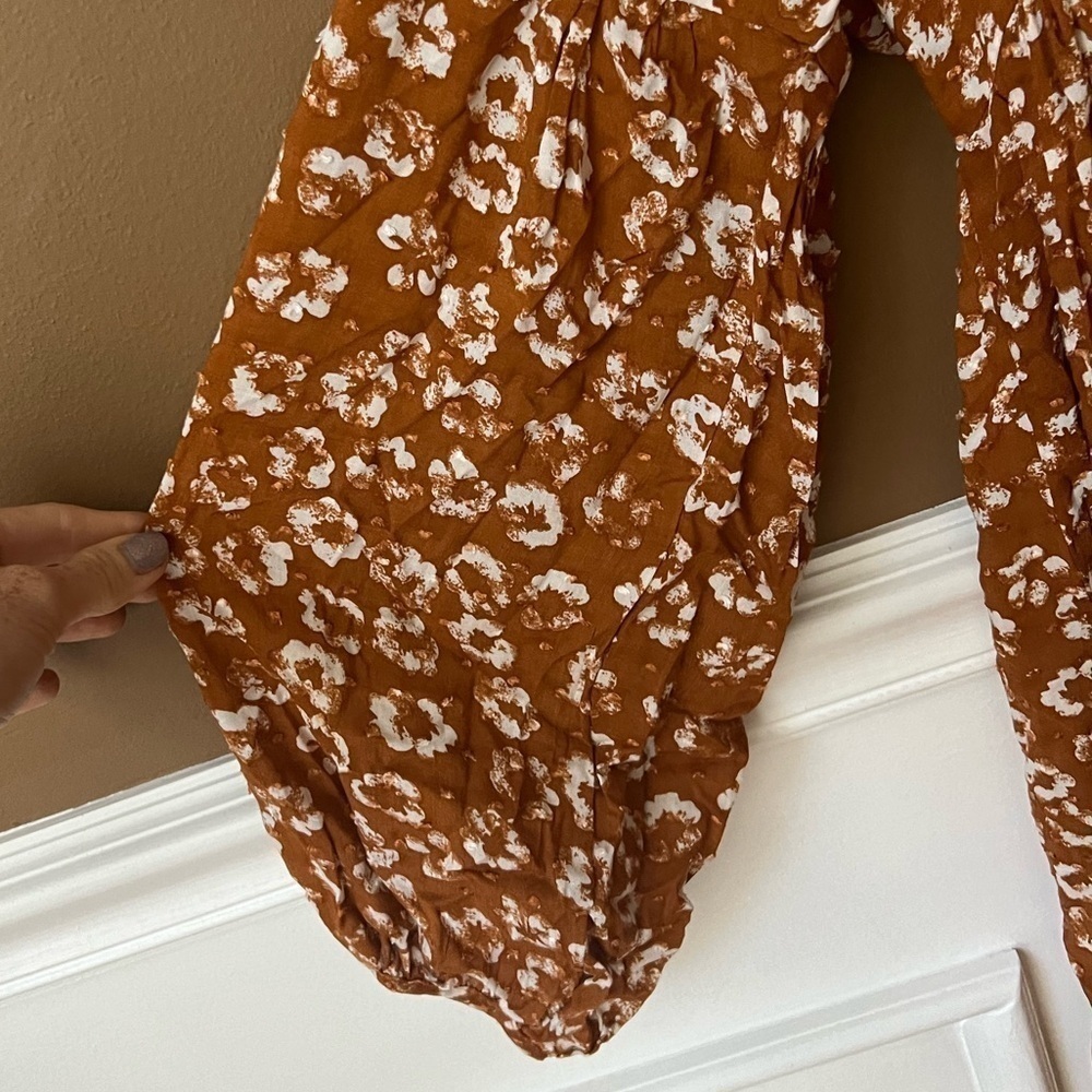 PEACH LOVE California Womens Floral Midi Dress Size S Cottagecore Boho Chic - Picture 3 of 6